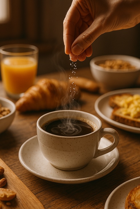 Une pincée de sel dans le café pour couper l'amertume.